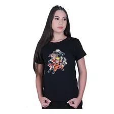 Camiseta Feminina Baby Look Anime Naruto Time 7