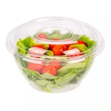 Ensaladera Descartable Cristal Con Tapa X 25 Un Plastivas