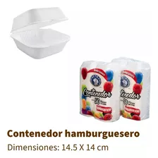 Hamburguesero Blanco 50 Piezas Papas, Burguer,aros, Nugget