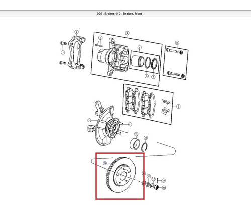 Disco Freno Delantero Mopar Original Jeep Compass 2007-2017 Foto 5