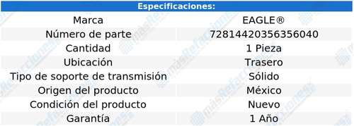 Soporte Transmisin Trasero Bmw 528i L4 2.0l 12-16 Eagle Foto 3