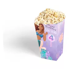 Cajas Para Palomitas Personalizadas- Sirenita 20pz