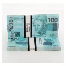 Dinheiro De R$100,00 Notas Realista Tamanho Real Folhas
