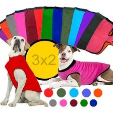 Set 3x2 Buzo Abrigo Lisos Ropa Polar Mascota Talles Grandes