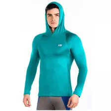 Xl Y 2xl Playera Con Capucha Licra Deportiva Gym Manga Larga