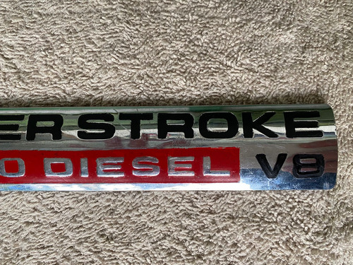 Emblema Fordpower Stroke Turbo Diesel V8 Original F-250  Foto 7