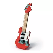 Guitarra Eléctrica Roja - Microbloques Nanoblock 