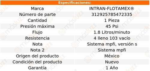 Mdulo Bomba Combustible 1.8 L/min Dodge W150 V6 3.9l 91/93 Foto 2