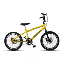 Bicicleta Cross Free Style Ello Freestyle Aro 20 20alongado Freios De Disco Mecânico Cor Amarelo