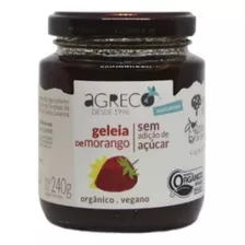 Geleia Organica De Morango Sem Acucar Agreco Vidro 240g