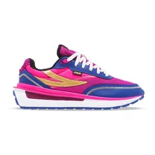 Tenis Fila Renno Fucsia Azul Dorado De Dama Original