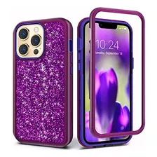 Funda Coolwee iPhone 13 Pro Max- Dark Purple Bling