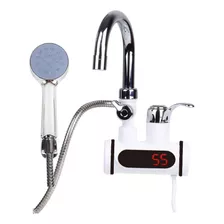 Grifo Electrico Lavamanos Baño Calentador Agua Con Ducha