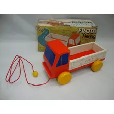 Antigo Brinquedo Hering Frota Caminhão De Madeira Anos 70