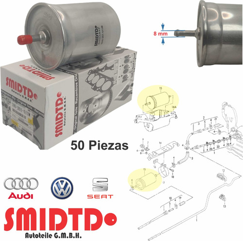 50 Filtros De Gasolina Metlico Mercedes-benz E420 V8 4.2 97 Foto 3