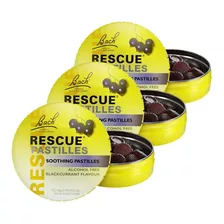 3x Rescue Pastilhas Floral De Bach 50g Groselha