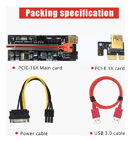 Riser 009c Pci-e Pcie Riser Para Tarjeta De Video Pci Expres Foto 5