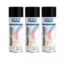 Tinta Spray Alta Qualidade Super Color 350ml Tekbond Kit 3