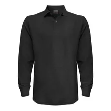 Polera Piqué Manga Larga Premium Textura Suave Hombre Uv+ 