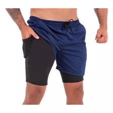 Shorts 2 Em 1 - Dry Fit E Térmico De Compressão Corrida