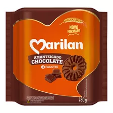 Biscoito Amanteigado Chocolate Marilan Pacote 280g