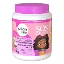 Máscara Creme Pentear Kids Condiciona Cachos Salon Line 1kg