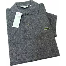 Camiseta Tipo Polo Hombre Lacoste Grey Original