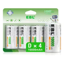 Ebl Bateras D Recargables De 10000 Mah Ni-mh De Alta Capacid