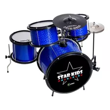 Bateria Infantil Star Kids Azul Completa Luen