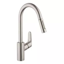 Hansgrohe Focus - Grifo De Cocina De Arco Alto De Acero Ino.