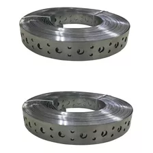 Fita Cinta Perfurada Aço Galvanizado Rolo 25mm X 25mt - 2un 