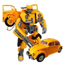 Action Figure Transformers Bumblebee Fusca Vira Carro E Robo