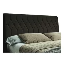 Cabeceira Para Cama Box King Istambul Dobuê 1.95m Com Capitonê Suede Chocolate