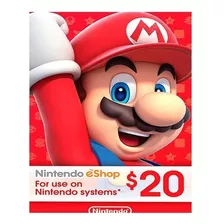 Nintendo Eshop 20 Usd - Entrega Inmediata 
