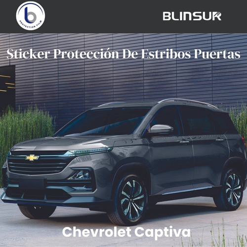 Sticker Proteccin Bl De Estribos Puertas Chevrolet Captiva Foto 2