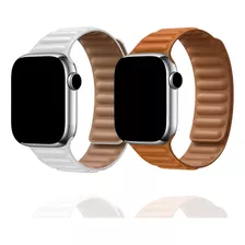 Pulseira Couro Loop Magnética Para Apple Watch Series E Iwo
