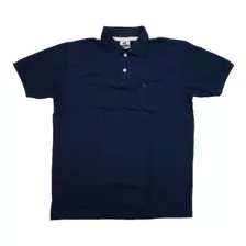 Camiseta Polo Pique Kalanuí Azul Marinho Com Bolso Tam Extra