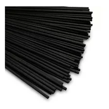 Vareta De Fibra 4mm 35cm Preto 100 Unidades Full