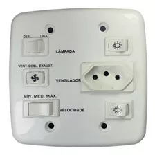 Controle Ventilador De Teto 4x4 Tomada 110v 127v 3 Lampadas