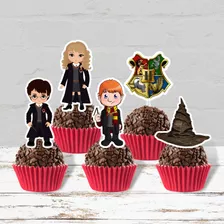 Topo Topper Tag Docinhos Harry Potter Kids - 50 Uni