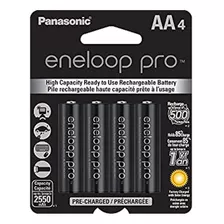 Pilha Recarregável Aa Panasonic Eneloop Pro Bk-3hcca Cilíndrica - Kit De 4 Unidades