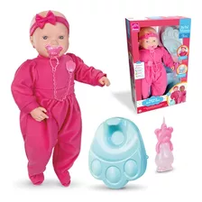 Bebe Hace Pipi Roma 54cm Bebote Muñeca Pelela Y Accesorios