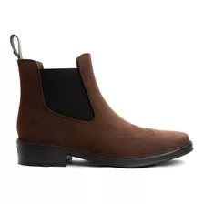 Bota Lluvia Mujer Perramus Kofy Elastico Gamuza Marron Pre