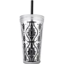 Vasos Térmicos Vaso Aislante De Doble Pared Con Pajita