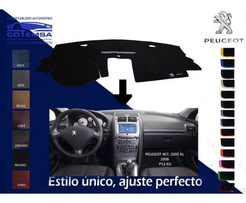 Cubretablero Aut. (color) Peugeot 407 2005 Al 2008 Foto 2