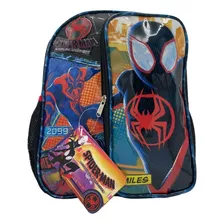 Mochila Pequeña Preescolar Ruz Marvel Spiderman Miles Morales 173683 Coleccion Verse Color Negro