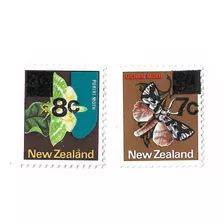  New Zealand 1977 Mariposas Serie Mint 689/90 Revalorizada 