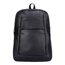 Mochila Masculina Em Couro Slim Cor Preto