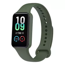 Pulseira Silicone Para Xiaomi Amazfit Band 7 + Pelicula 3d Cor Verde Largura 21 Mm