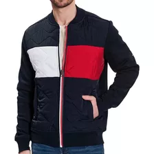 Jaqueta Tommy Hilfiger Mix Media Bomber Desert Sky Multi